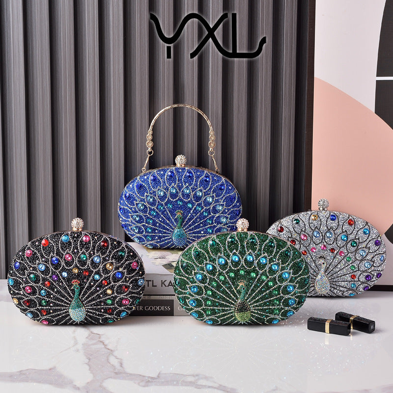 Wholesale Diamond Set Banquet Color Luxury Banquet Fashion Water Diamond Handbag
